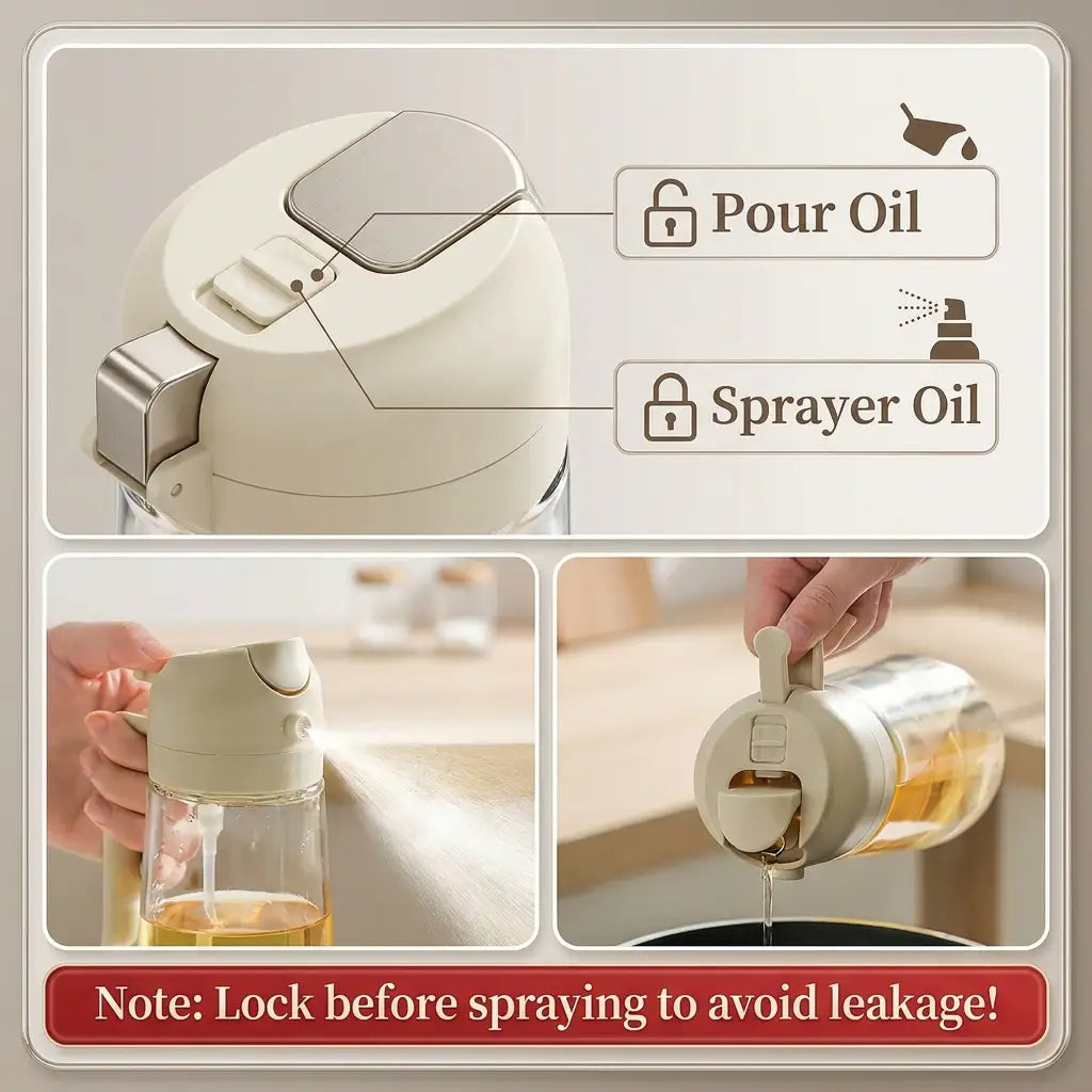 Norivia™ LightShield Premium Oil Sprayer & Dispenser | 500ml